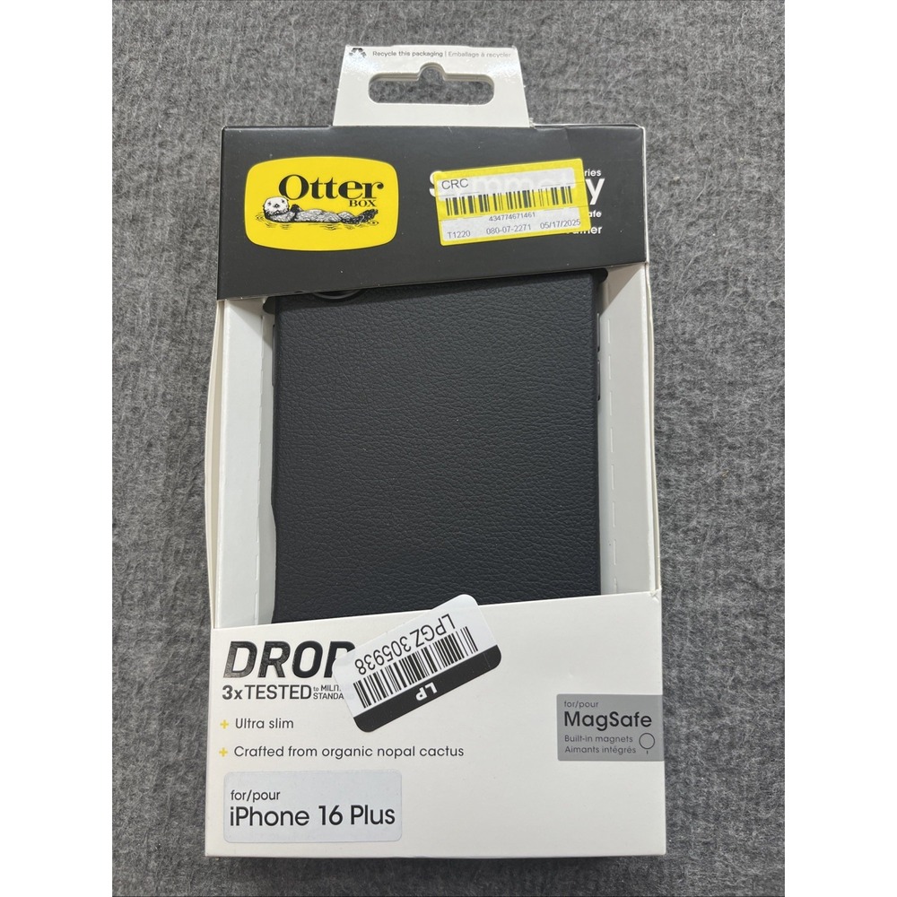 Otterbox Symmetry Series Apple iPhone 16 Plus Black Cactus Leather MagSafe Case‎